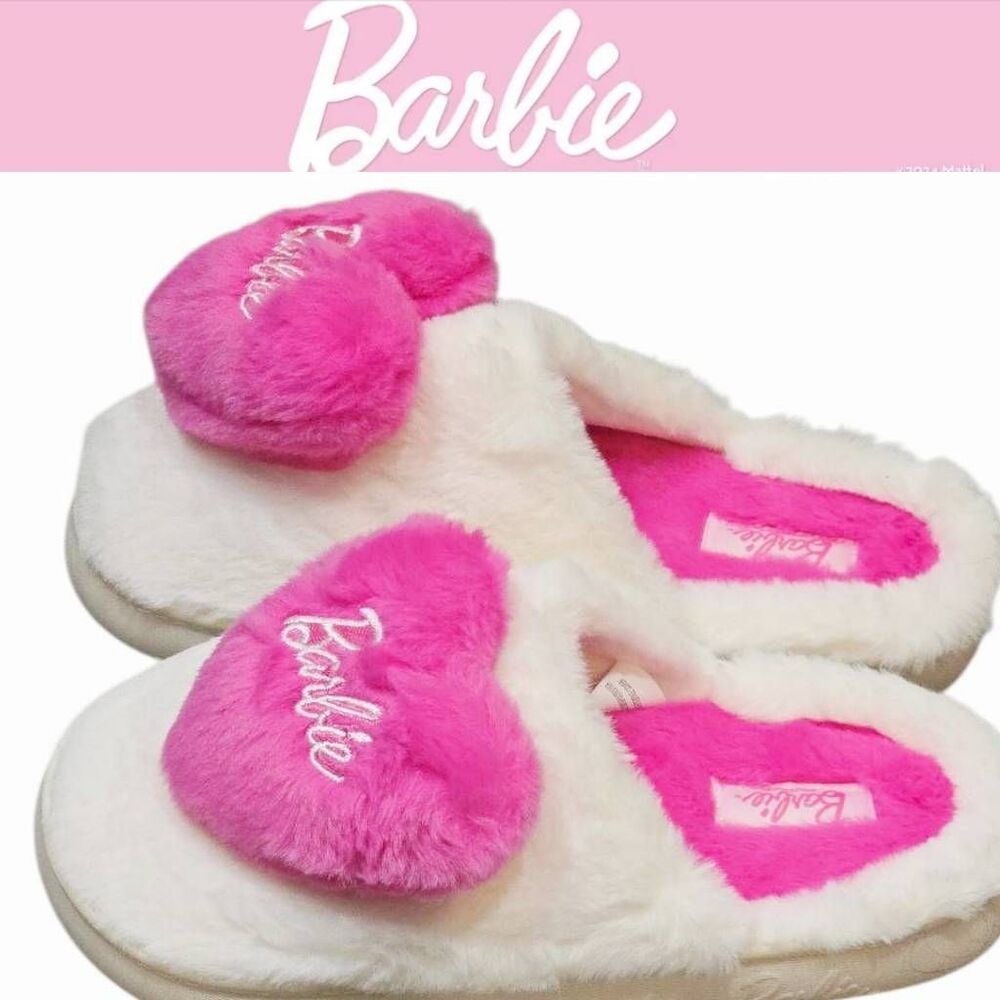 Barbie Signature Logo Heart Memory Foam Slippers